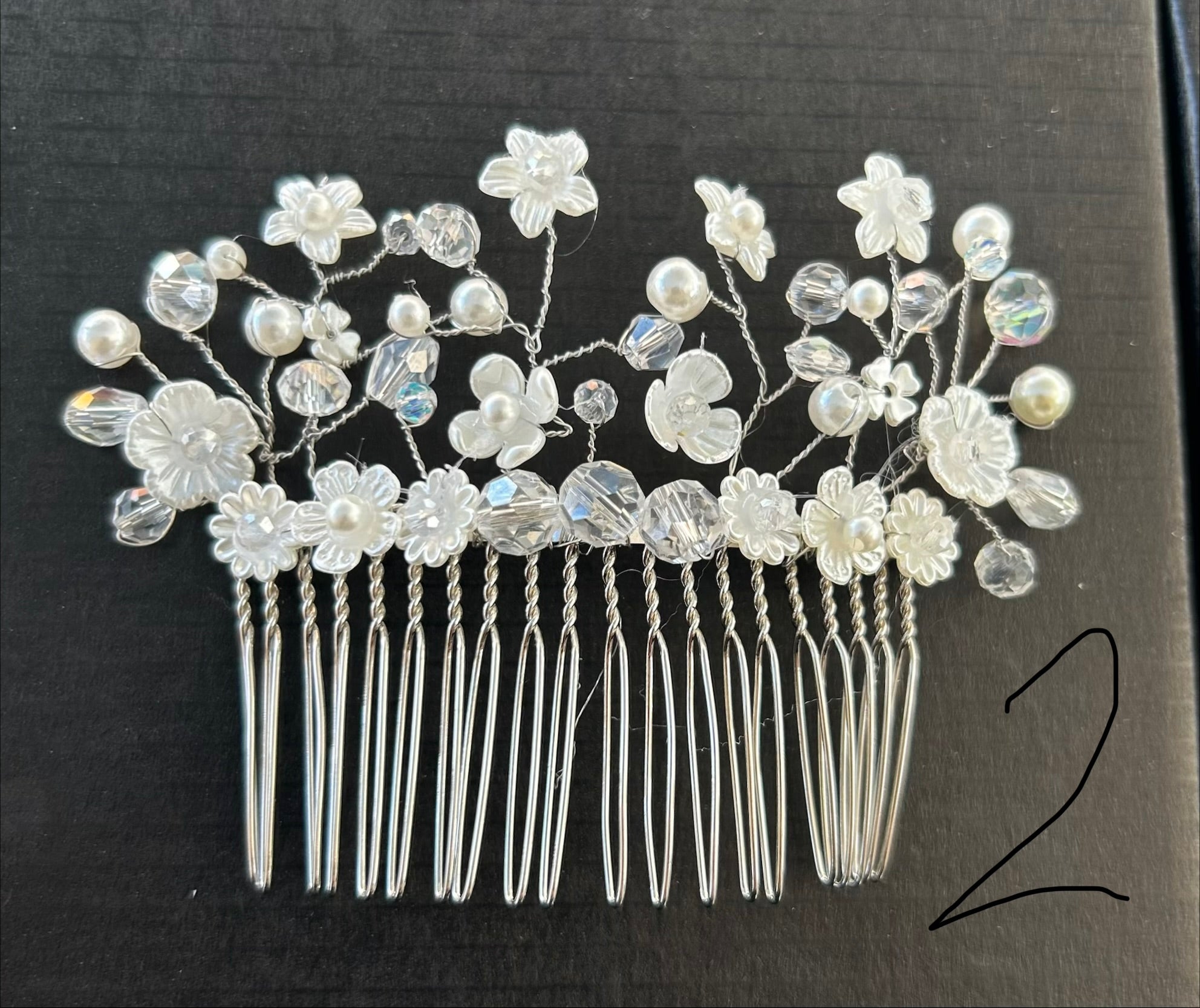 Beaded hair comb 2