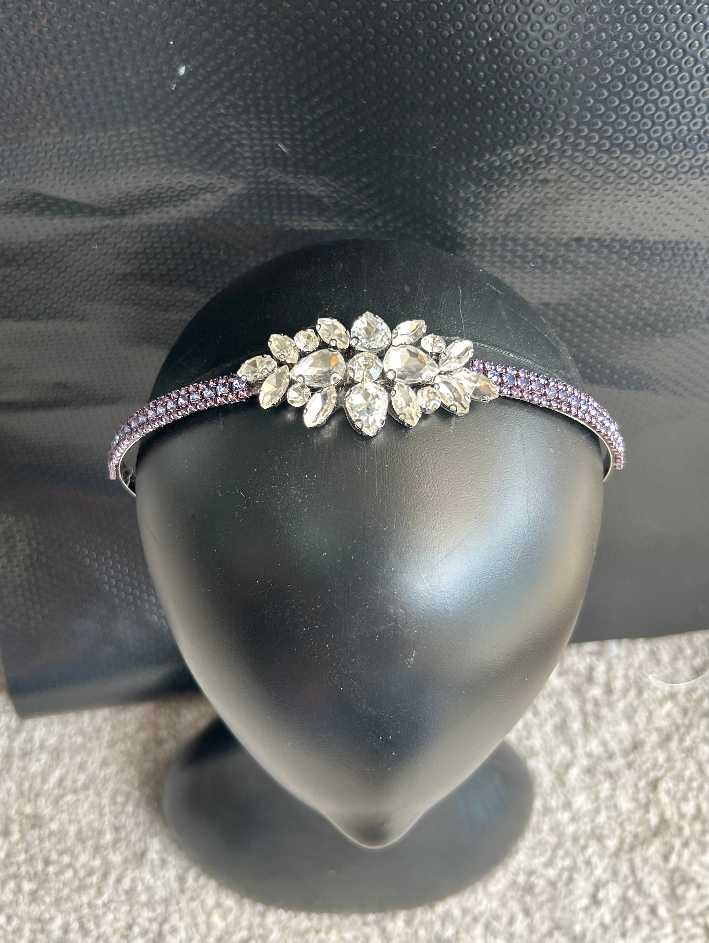 Purple and silver headband