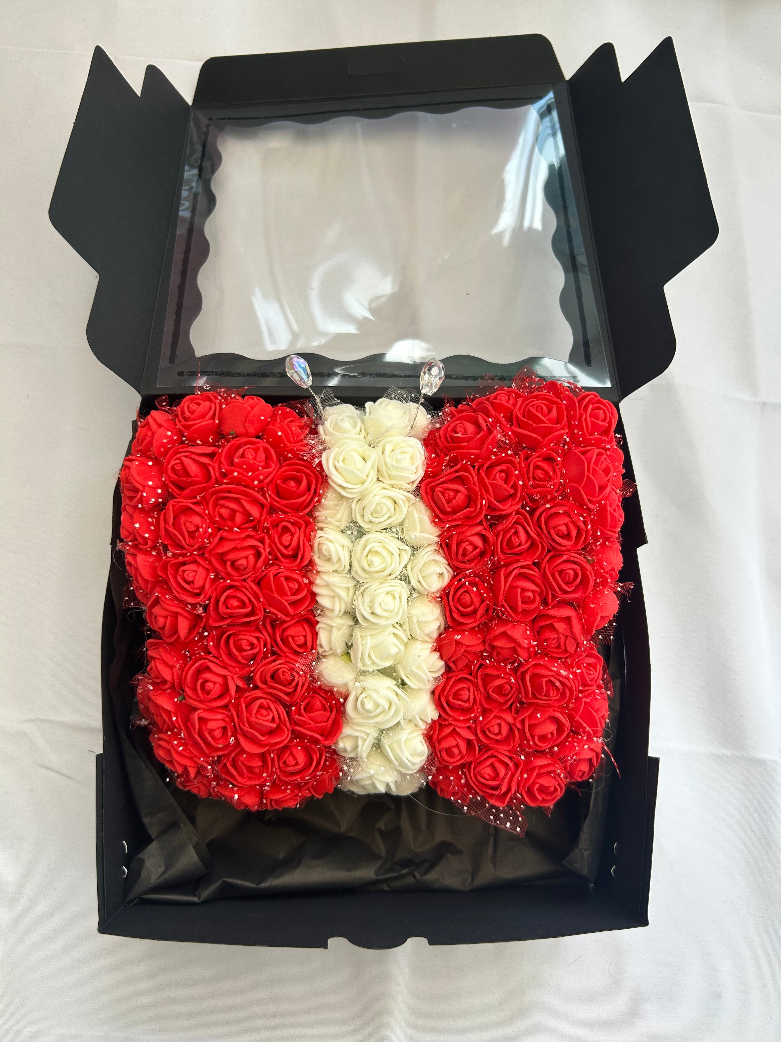 Beautiful foam rose butterflies