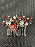 Red butterfly hair comb