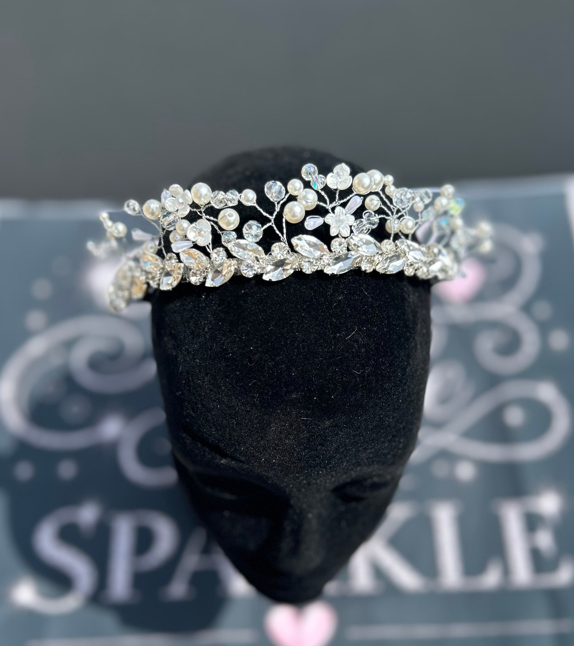 Silver beaded Tiara